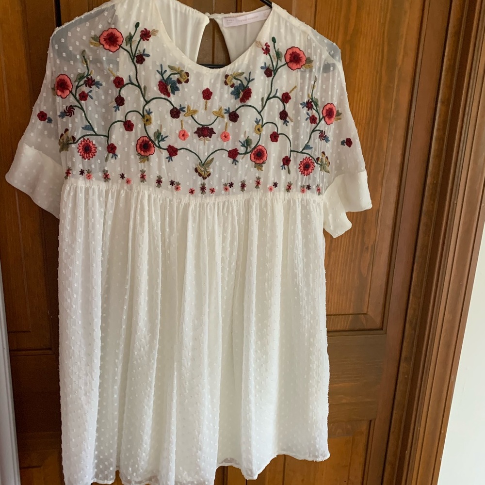 Zara white dress small